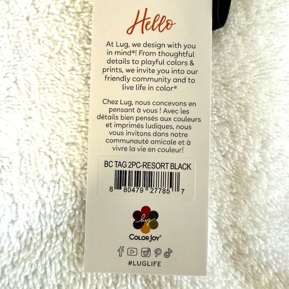 Lug Baggage Claim Luggage Tag 2pc Set - Resort Black - BNWT - Picture 6 of 6